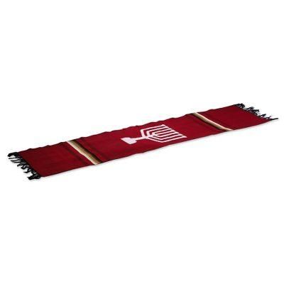 Red Menorah Lights,'Handwoven Red Cotton Menorah Table Runner'