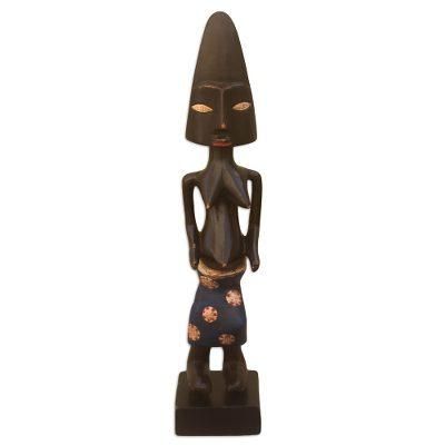 All is Well,'Hand Carved Sese Wood Statuette'
