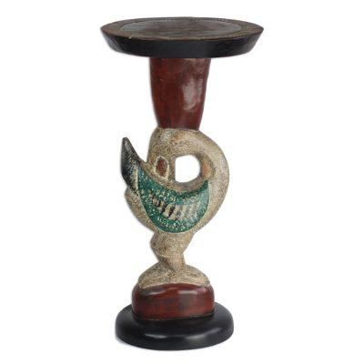 Supporting Sankofa,'Cedar Wood Sankofa Accent Table from Ghana'