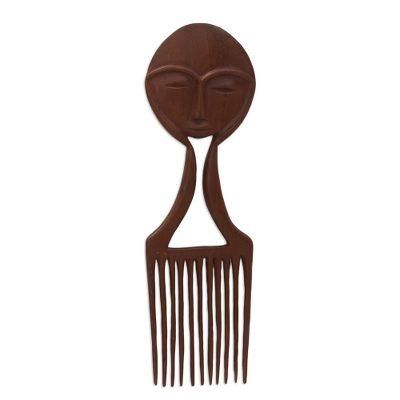 Hear My Voice,'Artisan Crafted Mahogany Wood Wall Art'