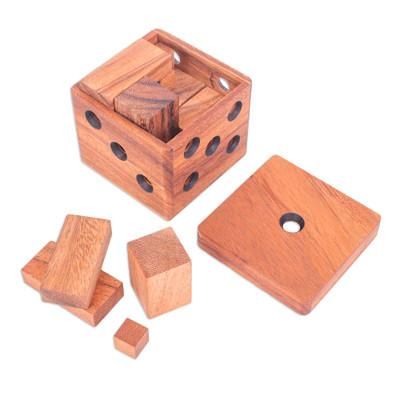 Undone Cube,'Handmade Raintree Wood Puzzle'