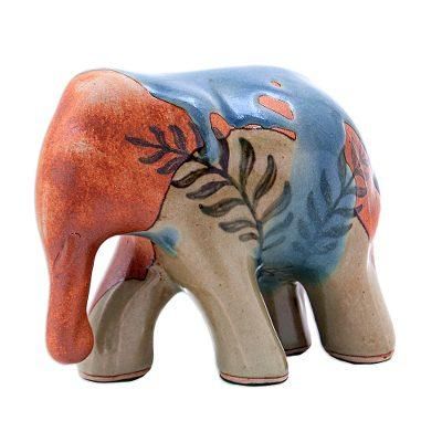 Rhapsody,'Artisan Crafted Celadon Ceramic Elephant Sculpture'