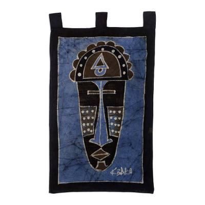 Cotton batik wall hanging, 'Justice'