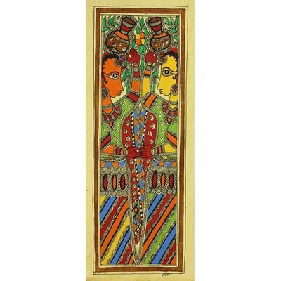 Madhubani painting, 'Village Lass'