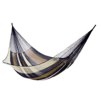 Hammock, 'Atlantis' (double) - Hand Made Striped Mayan Hammock