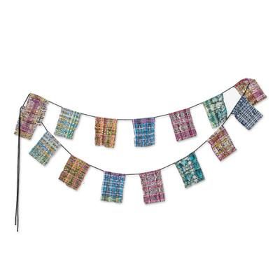 Flags of World Peace,'Cotton Flag Garland as Prayers for Peace'