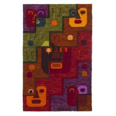 Stairway of Time,'Hand Woven Alpaca Blend Tapestry'