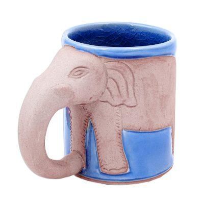 Morning Joe,'Hand Made Celadon Ceramic Elephant Mug from Thailand'
