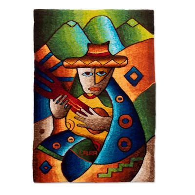 Alpaca blend tapestry, 'Love Serenade'