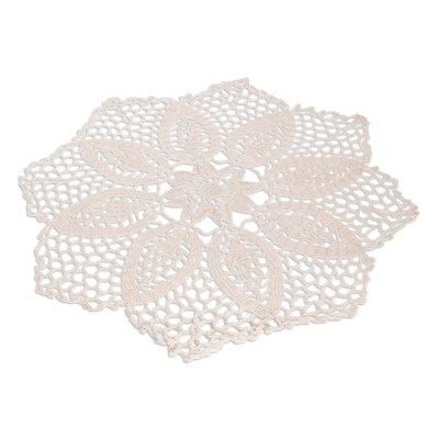 Floral Star,'Ivory Hand-Crocheted Table Accent'