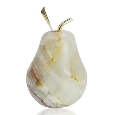 Tempting Pear,'Natural Onyx Fruit Figurine Sculpture'