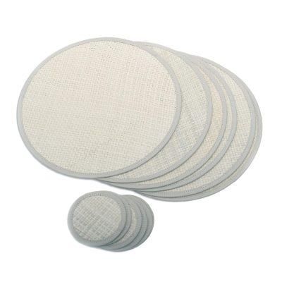 Nature in the Round,'Round Woven Pandanus Leaf Placemats and Coasters (Set of 6)'