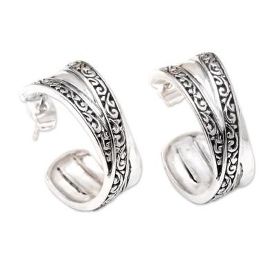 Island Beauty,'Artisan Crafted Sterling Silver Earrings'
