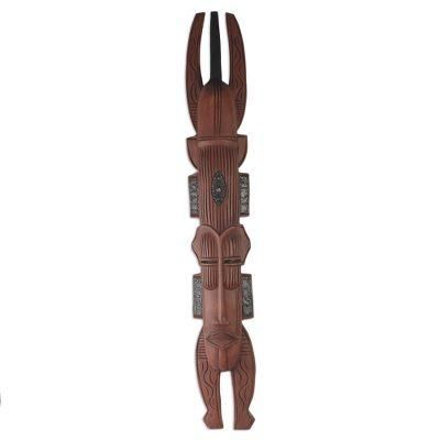 Horned King,'Ashanti Wood Mask'