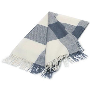 Comfort and Joy,'100% Baby Alpaca Throw in Azure from Peru'