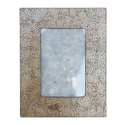 'Pathways' (4x6) - Eggshell Mosaic Picture Frame