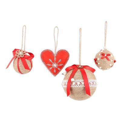 Christmas Romance,'Handcrafted Christmas Ornaments (Set of 4)'