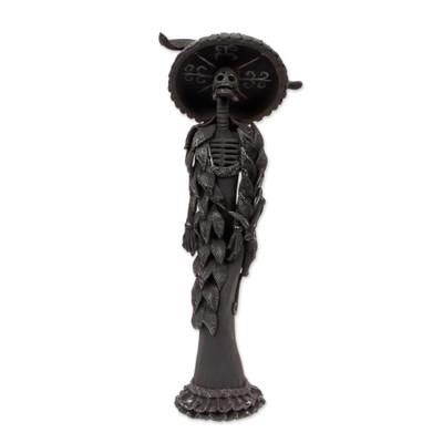 Drop-Dead Beauty,'Handmade Ceramic Catrina Sculpture'