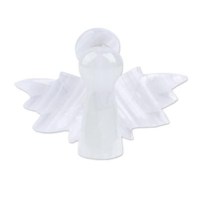 Precious Heaven,'Onyx Sculpture of Angel Handcrafted in Mexico'