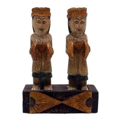 Accompanying Ceng Ceng,'Hand Made Albesia Wood Statuette'