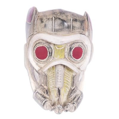 Tribal Robot,'Futuristic Sci-Fi Sese Wood Mask Hand Carved in Ghana'