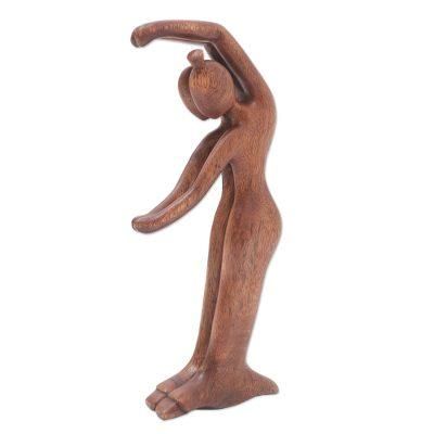 Dancing for Eternity,'Handmade Suar Wood Statuette from Bali'