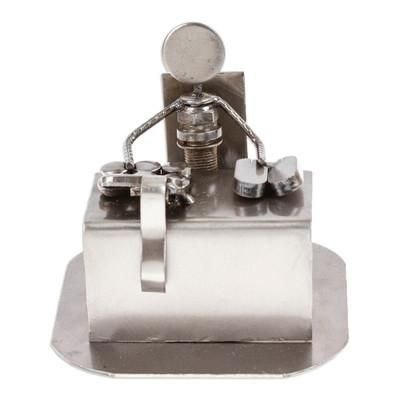 'Rustic Accountant' - Hand Crafted Recycled Metal Rustic Sculpture Mexico