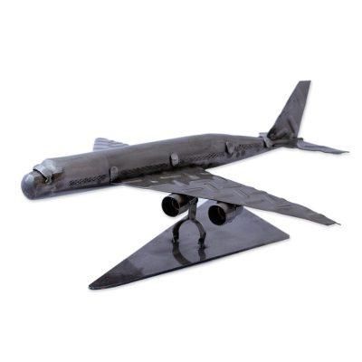 Airline,'Recycled Metal Auto Part Jet Sculpture from Mexico'