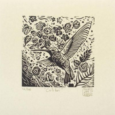 Hummingbird,'Small Limited Edition Hummingbird Block Print'