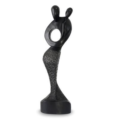 Wood sculpture, 'Joy of Motherhood'