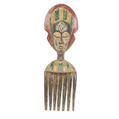 African mask, 'Akan Comb'
