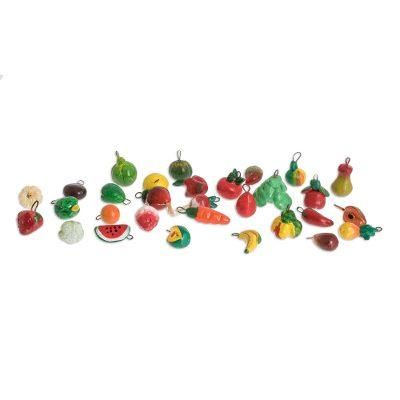 Tropical Flavors,'Mini Tropical Fruit Ornaments (Set of 30) from Guatemala'