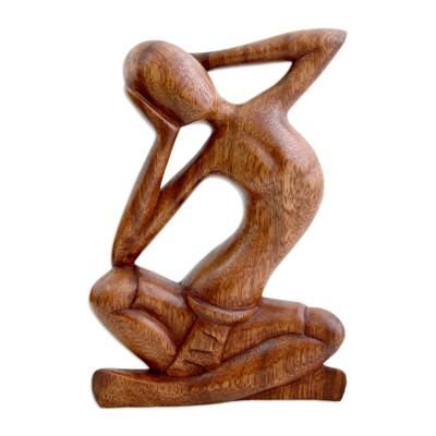 'How Do I Look?' - Thought and Meditation Wood Sculpture