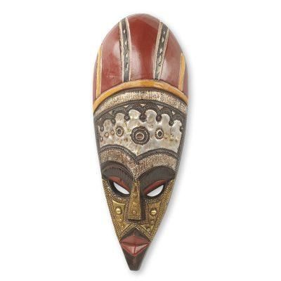 African wood mask, 'Powerful Ohene'