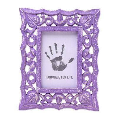 Purple Bliss,'Lilac Purple Shabby Chic Mango Wood Photo Frame 4x6 Inch'