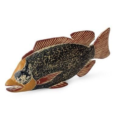 Wood sculpture, 'African Odaa Fish'