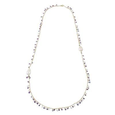 Made in Heaven,'Gold Plated Multi-Gemstone Necklace from Thailand'