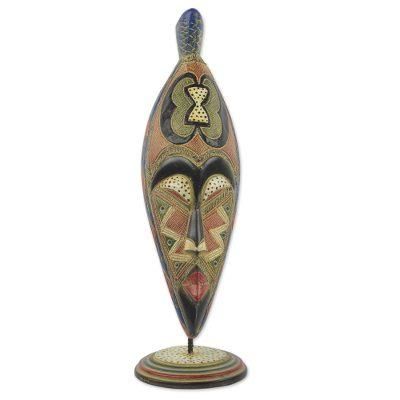 Make a Way,'Handcrafted African Sese Wood Mask from Ghana'