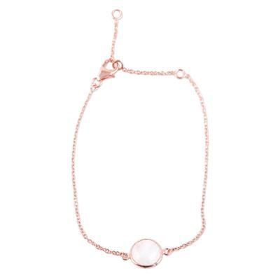 '18k Rose Gold-Plated Bracelet with 6-Carat Rainbow Moonstone'