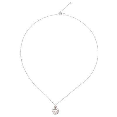 Whale Splash,'Rose Gold Accented Sterling Silver Whale Necklace'