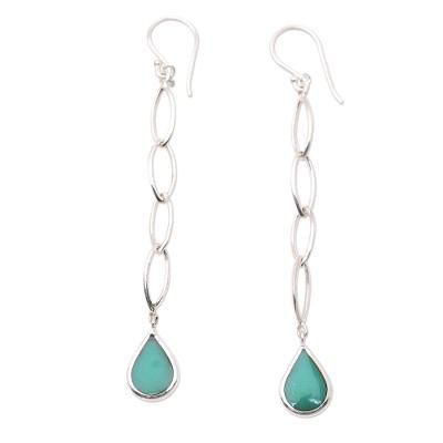 Fresh Air,'Sterling Silver and Resin Dangle Earrings'