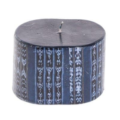 Santa Catarina Palopo Blue,'Handmade Rectangular Dark Blue Candle from Guatemala'