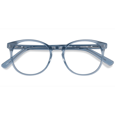 Unisex s round Blue Acetate Prescription eyeglasses - Eyebuydirect s Dulce