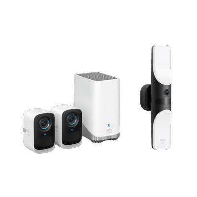 eufyCam S300 (eufyCam 3C)+ Wired Wall Light Cam S100