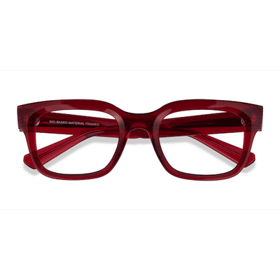 Unisex s rectangle Transparent Red Eco Friendly,Plastic Prescription eyeglasses - Eyebuydirect s Ray-Ban RB7217 Chad