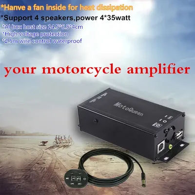 Amplificateur Audio 12V, haut-parleurs Radio pour moto, lecteur MP3, Bluetooth, Compatible avec ATV,