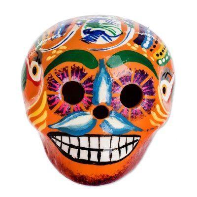 'Hand-Painted Ceramic Figurine from Guatemala'