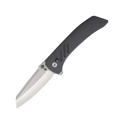 Dark Bolt Design Arcus BoltLock Sheep Folding Knife 4.5in Closed 3.25in Satin CPM-20CV Stainless Sheepsfoot Blade Gray G10 Handle DARK-BOLT-ARCUS