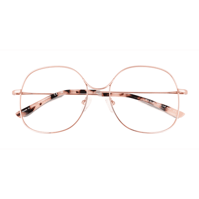 Female s round Rose Gold Metal Prescription eyeglasses - Eyebuydirect s Wilbur