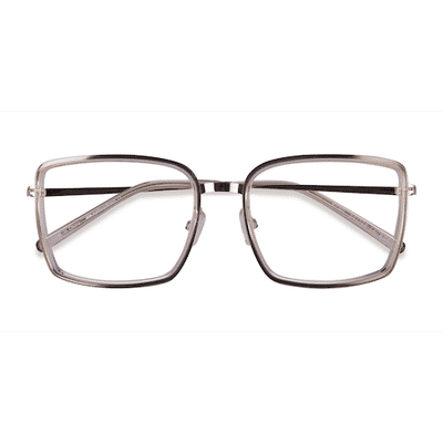 Unisex s rectangle Champagne Gold Acetate,Metal Prescription eyeglasses - Eyebuydirect s Remi